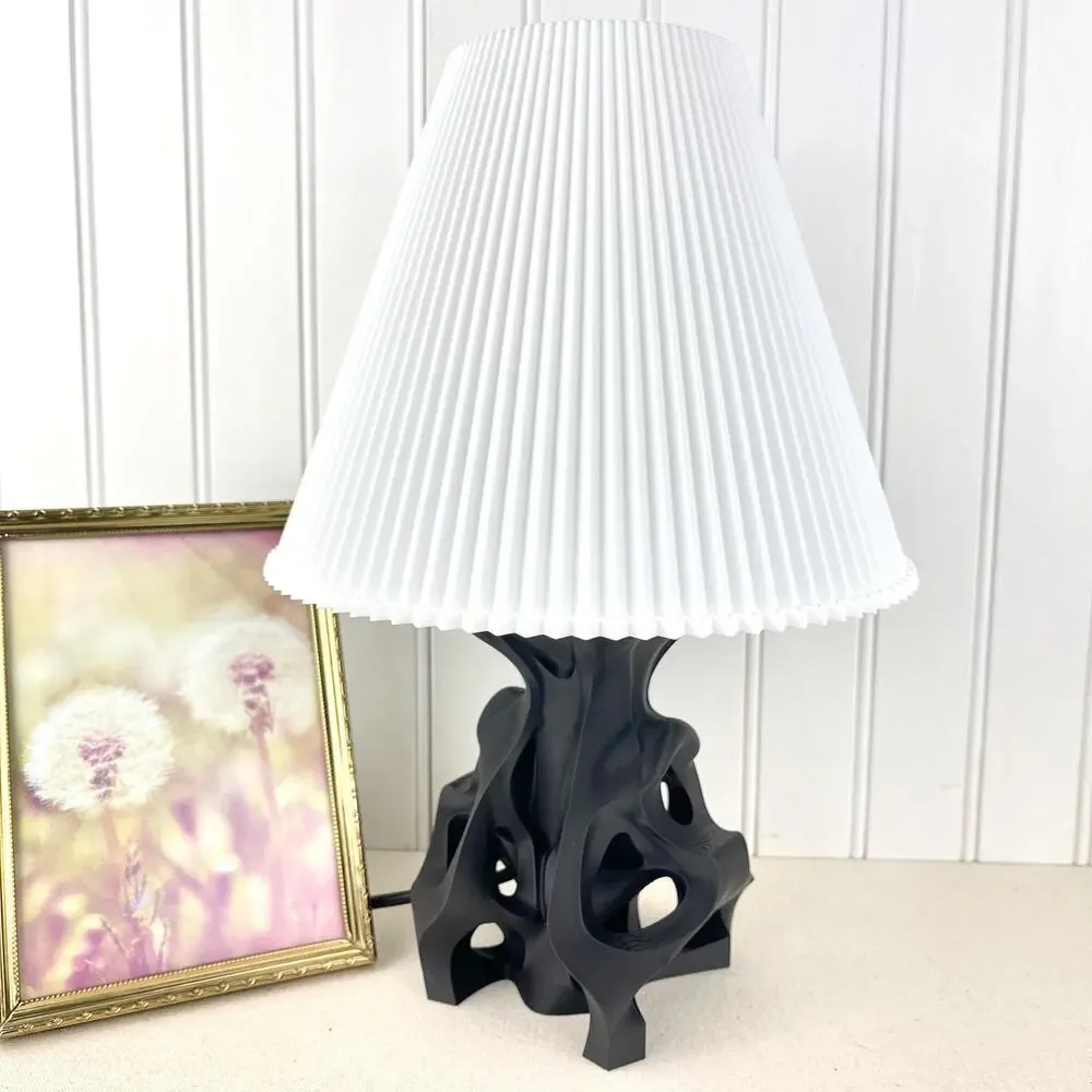 Organic Base Table Lamp, Flutter Table Lamp, Structural Desk Lamp and Shade